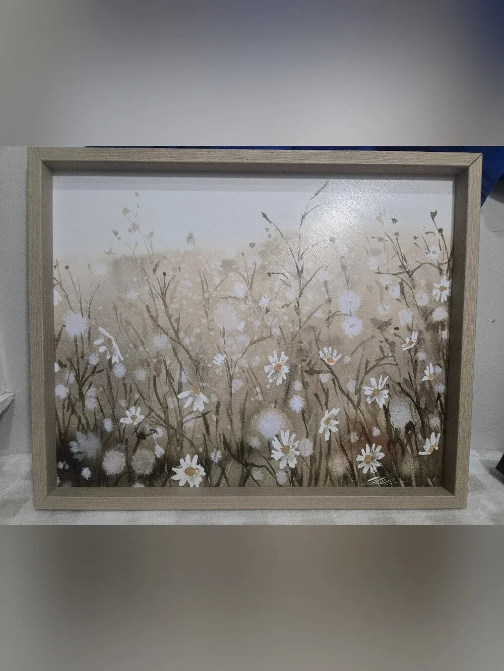 Neutral Daisy Field Wall Art Print - Home Wall Decor